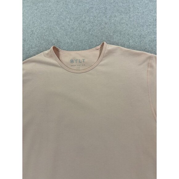 Bylt Basics Drop Cut LUX Crew Athletic Tee Shirt‎ (Men's Medium) Peach - Picture 2 of 9